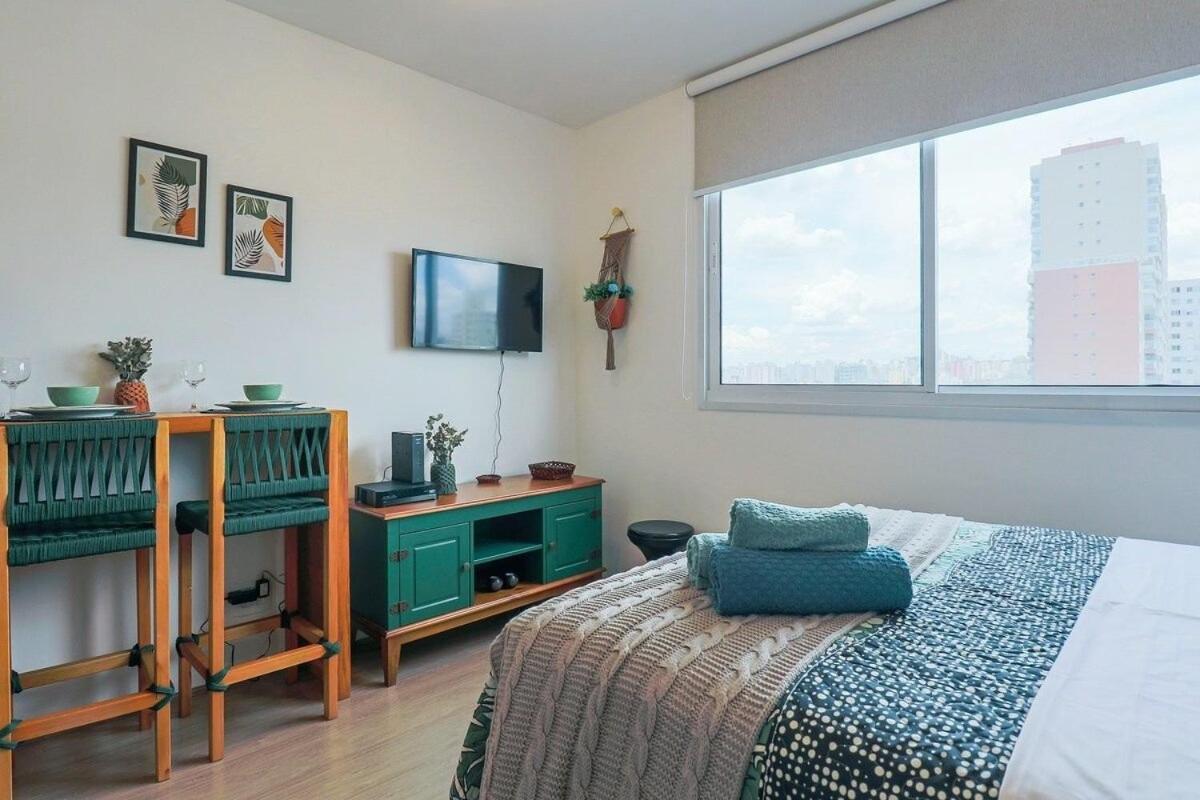 Aconchegante Studio No Bras Com Piscina/Metro Bras São Paulo Exteriör bild