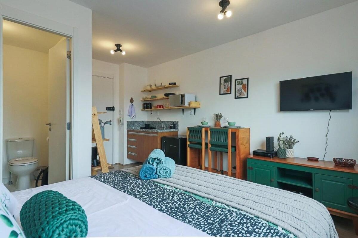 Aconchegante Studio No Bras Com Piscina/Metro Bras São Paulo Exteriör bild