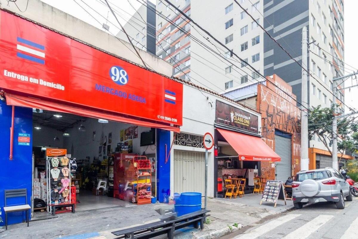 Aconchegante Studio No Bras Com Piscina/Metro Bras São Paulo Exteriör bild